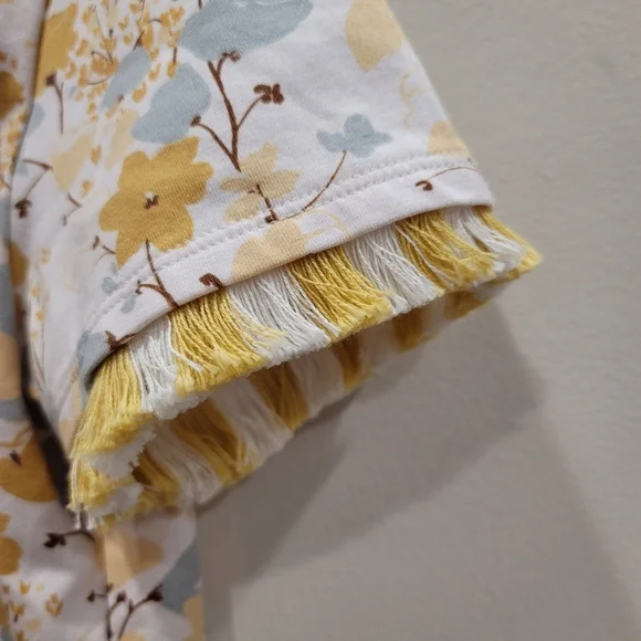 Sz Medium Spartina Island Fringe Salt Marsh Floral Dress Cotton Blend - Picture 5 of 9